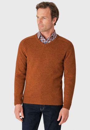 Barton Ember Lambswool V-Neck Jumper