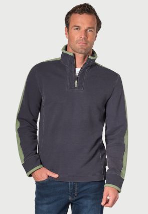 Cork Airforce Cotton-Rich Zip Neck Sweatshirt