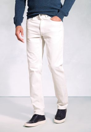 Tailored Fit Boulder Off White Denim Jeans