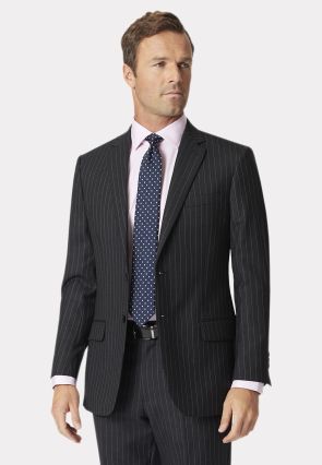 Regular Fit Epsom Grey Pinstripe Wool Suit