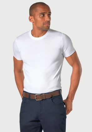 Hawkes White Pure Cotton Jersey T-Shirt