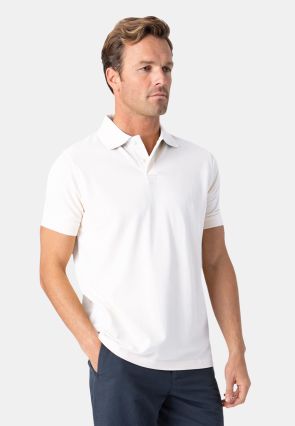 Milford White Pure Cotton Pique Polo Shirt