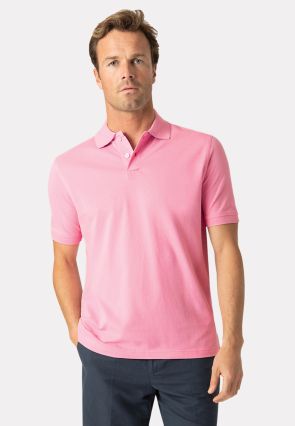 Milford Pink Pure Cotton Pique Polo Shirt