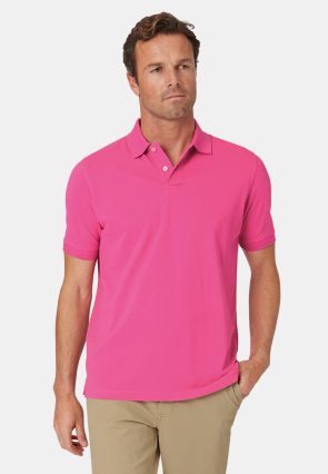 Milford Cerise Pure Cotton Pique Polo Shirt