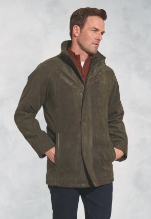 Niven Khaki Suede Padded Jacket