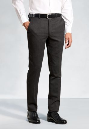 Tailored Fit Olney Charcoal Flannel Trousers