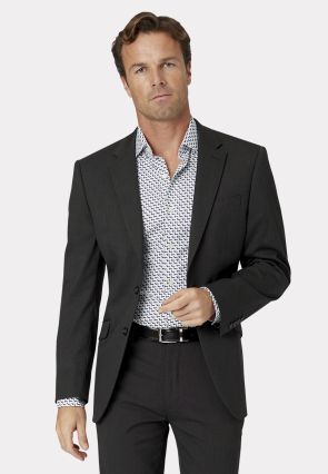 Tailored Fit Phoenix Charcoal Pin Dot Suit Jacket