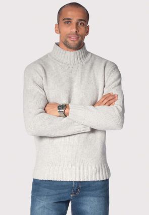 Waver Winter White Lambswool Turtle Neck Jumper