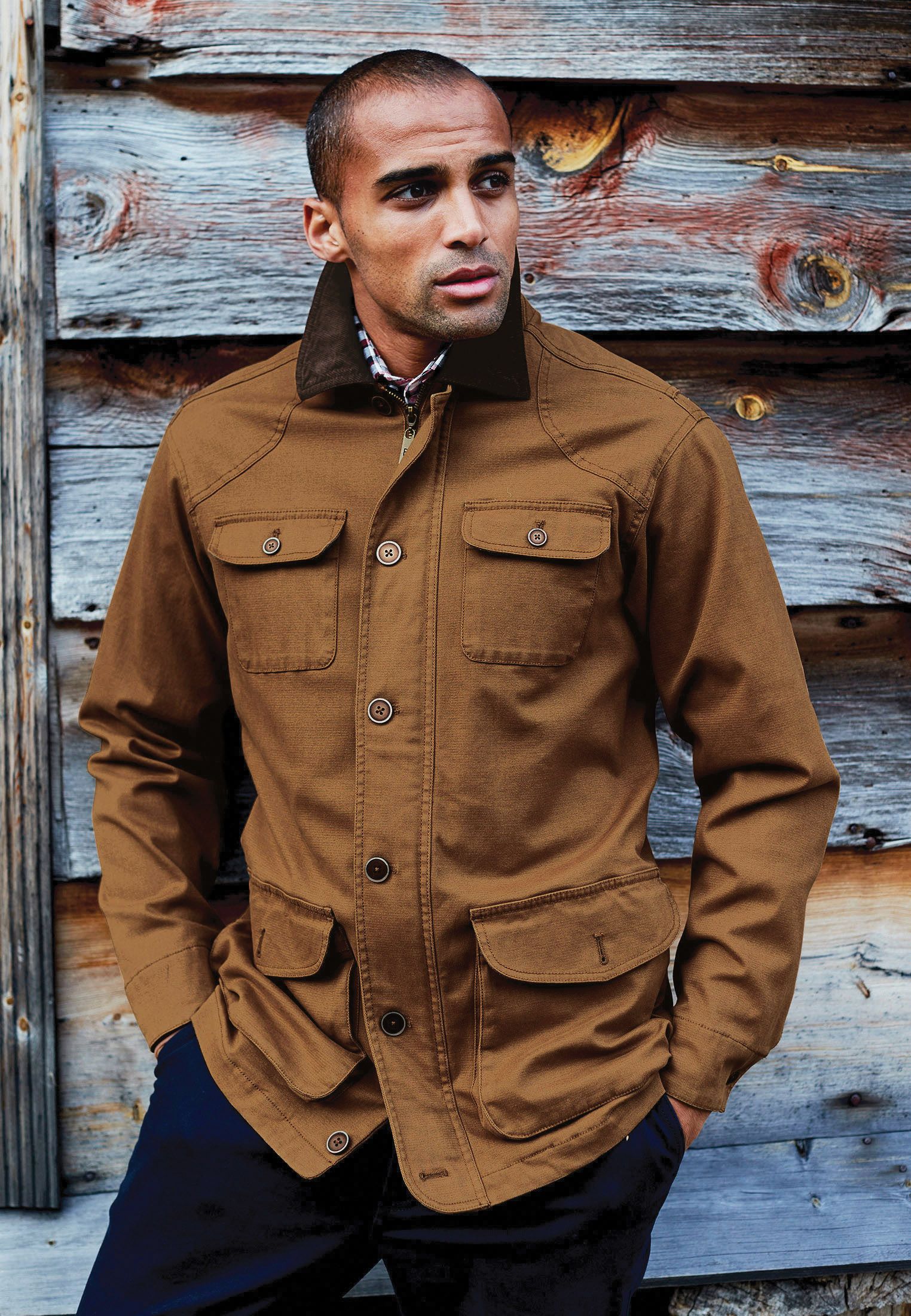 Regular Fit Tobacco Unstructured Casual Jacket