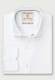 Regular Fit White Single Cuff Shirt