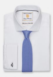 Tailored Fit White Double Cuff Shirt