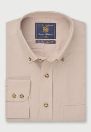 Regular Fit Stone 'Cashmere Touch' Cotton Shirt
