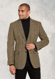 Regular Fit Hawley Chestnut Dogtooth Wool Jacket
