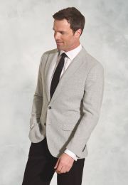 Tailored Fit Swinburn Grey Puppytooth Wool Blend Jacket