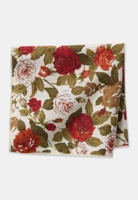 Red Rose Cotton Pocket Square