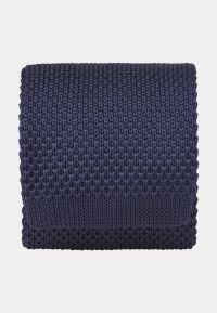 Navy Knitted Tie