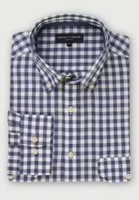 Regular Fit Airforce Blue Gingham Cotton Fit Shirt