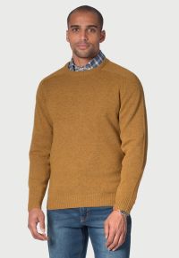 Charlbury Moss Lambswool Crew Neck Jumper