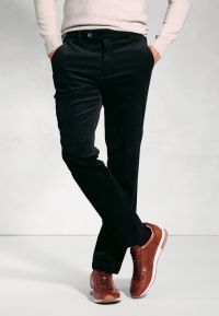 Regular Fit Ellroy Black Corduroy Trouser