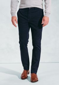 Tailored Fit Finningley Navy Corduroy Trouser