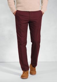 Regular Fit Kerswell Berry Cotton Moleskin Trouser