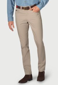 Tailored Fit Oakman Stone Microcheck Trouser