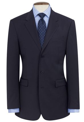 Regular Fit Navy Imola Three Button Crease Resistant Suit