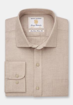 Regular Fit Sand Cotton Melange - Three Sleeve Lengths Available